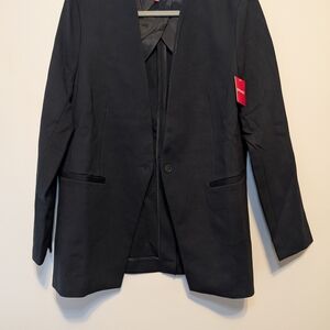 SPANX Black Classic Blazer with Red Accent